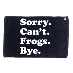 Funny Frog Gift For Grommeted Golf Towel