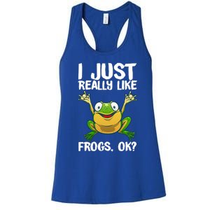 Funny Frog Gift Cool Tadpole Frog Lover Cool Gift Women's Racerback Tank