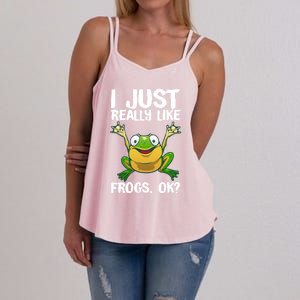 Funny Frog Gift Cool Tadpole Frog Lover Cool Gift Women's Strappy Tank