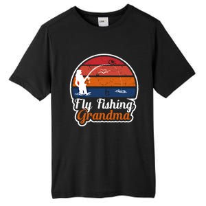 Fly Fishing Grandma Funny Fisher Mom Funny Gift Tall Fusion ChromaSoft Performance T-Shirt