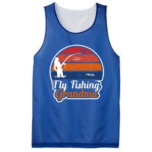 Fly Fishing Grandma Funny Fisher Mom Funny Gift Mesh Reversible Basketball Jersey Tank