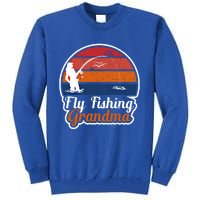 Fly Fishing Grandma Funny Fisher Mom Funny Gift Tall Sweatshirt