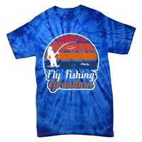 Fly Fishing Grandma Funny Fisher Mom Funny Gift Tie-Dye T-Shirt