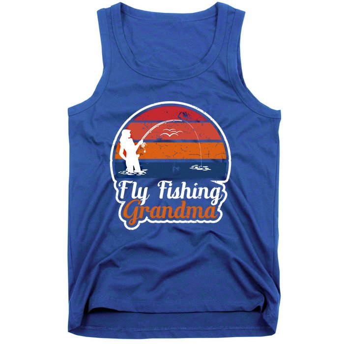 Fly Fishing Grandma Funny Fisher Mom Funny Gift Tank Top