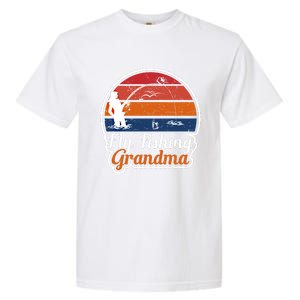 Fly Fishing Grandma Funny Fisher Mom Funny Gift Garment-Dyed Heavyweight T-Shirt