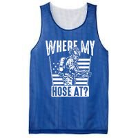 Funny Firefighter Gift Where My Hose At Fire Sweater Cute Gift Mesh Reversible Basketball Jersey Tank