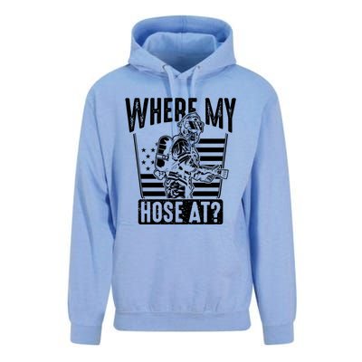 Funny Firefighter Gift Where My Hose At Fire Sweater Cute Gift Unisex Surf Hoodie