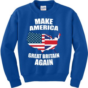 Funny Flag Gift Cute Gift Make America Great Britain Again Gift Kids Sweatshirt