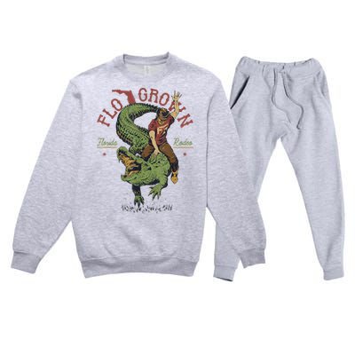 Funny Flo Grown Florida Rodeo Premium Crewneck Sweatsuit Set