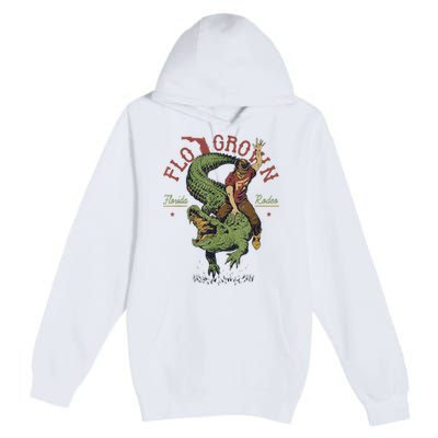 Funny Flo Grown Florida Rodeo Premium Pullover Hoodie