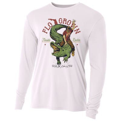 Funny Flo Grown Florida Rodeo Cooling Performance Long Sleeve Crew