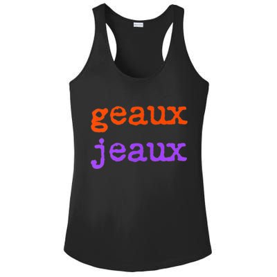 Funny Football Geaux Jeaux Louisiana Meme Slang Saying Ladies PosiCharge Competitor Racerback Tank