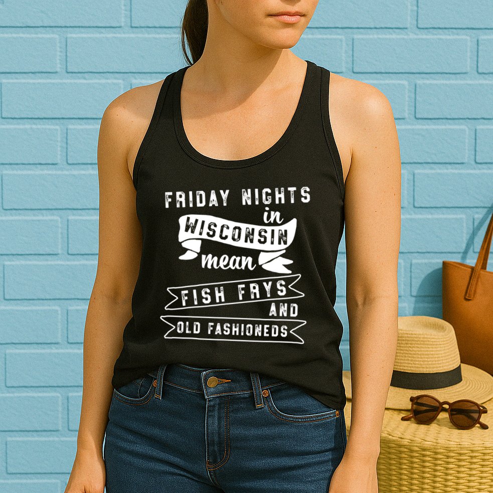 Fish Fry Gift Fridays Old Fashioneds Wisconsin Gift Womens Tank Top
