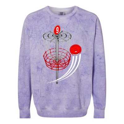 Frolf Frisbee Golf T Disc Golf Goal Colorblast Crewneck Sweatshirt