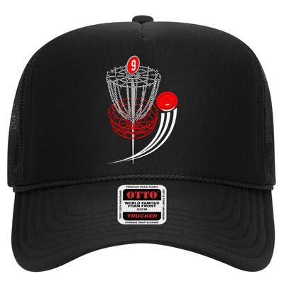 Frolf Frisbee Golf T Disc Golf Goal High Crown Mesh Back Trucker Hat