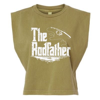 Funny Fishing Gift The Rodfather Garment-Dyed Women's Muscle Tee