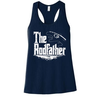 Funny Fishing Gift The Rodfather Women's Racerback Tank