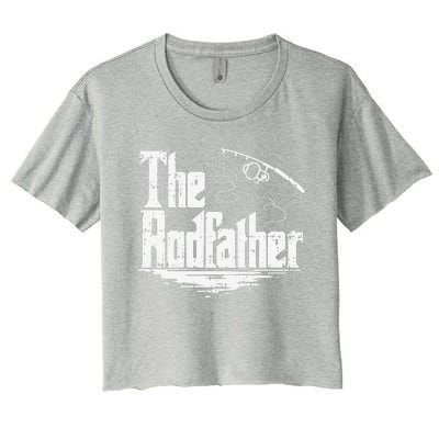 Funny Fishing Gift The Rodfather Women's Crop Top Tee