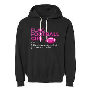 Flag Football Girl Definition Garment-Dyed Fleece Hoodie