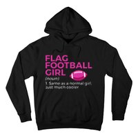 Flag Football Girl Definition Hoodie