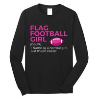 Flag Football Girl Definition Long Sleeve Shirt