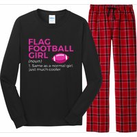 Flag Football Girl Definition Long Sleeve Pajama Set