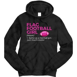 Flag Football Girl Definition Tie Dye Hoodie