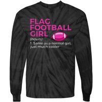 Flag Football Girl Definition Tie-Dye Long Sleeve Shirt