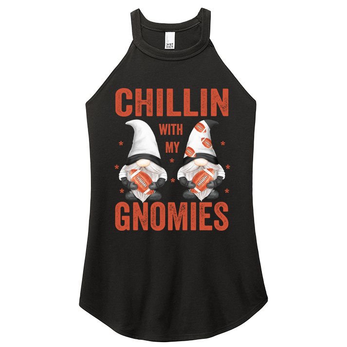 Funny Football Gnomes Chillin With My Gnomies Funny Gift Women's Perfect Tri Rocker Tank