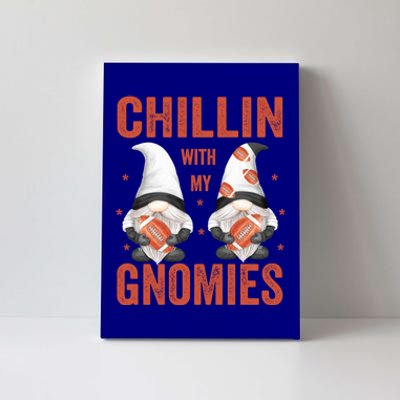 Funny Football Gnomes Chillin With My Gnomies Funny Gift Canvas