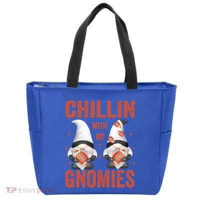 Funny Football Gnomes Chillin With My Gnomies Funny Gift Zip Tote Bag