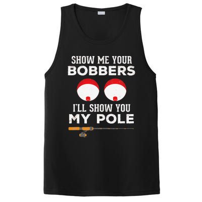 Funny Fishing Gift For Gag Humor Show Me Your Bobbers PosiCharge Competitor Tank