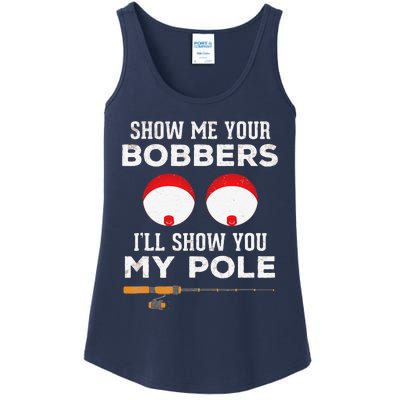 Funny Fishing Gift For Gag Humor Show Me Your Bobbers Ladies Essential Tank