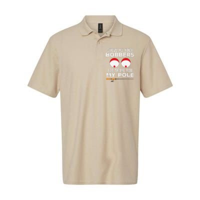 Funny Fishing Gift For Gag Humor Show Me Your Bobbers Softstyle Adult Sport Polo