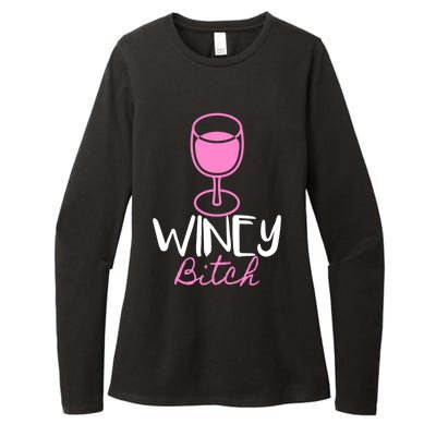 Funny Friend Gift Idea Winey Bitch For Wine Lover Funny Gift Womens CVC Long Sleeve Shirt