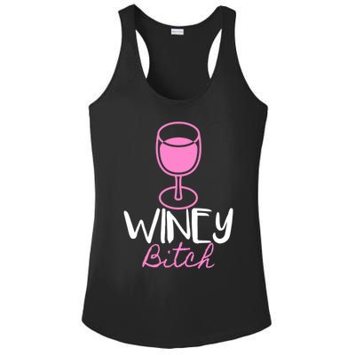 Funny Friend Gift Idea Winey Bitch For Wine Lover Funny Gift Ladies PosiCharge Competitor Racerback Tank