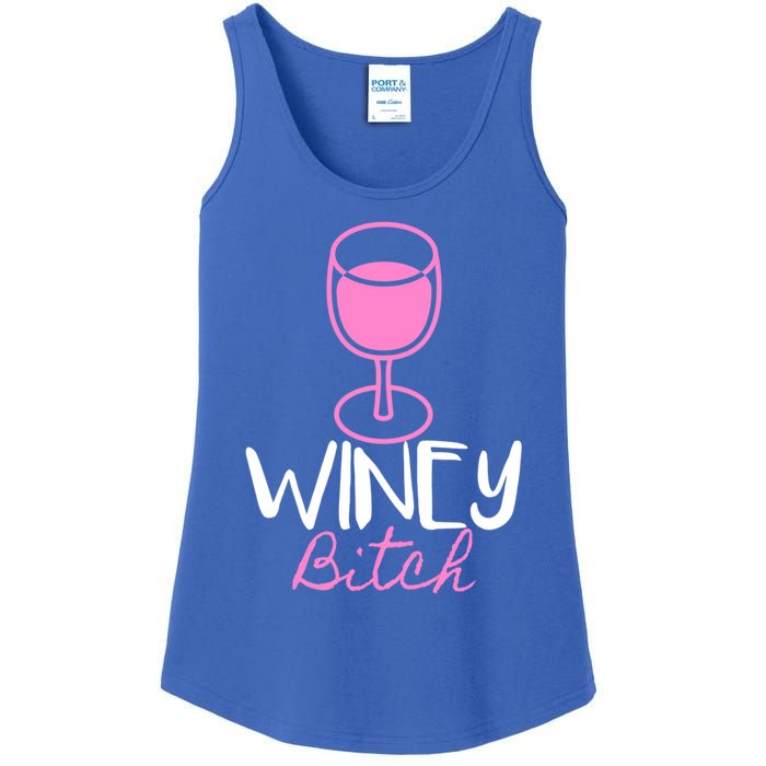 Funny Friend Gift Idea Winey Bitch For Wine Lover Funny Gift Ladies Essential Tank