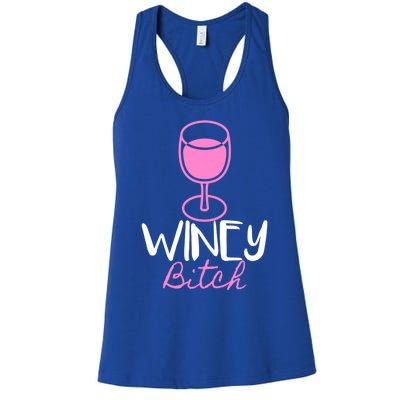 Funny Friend Gift Idea Winey Bitch For Wine Lover Funny Gift Women's Racerback Tank