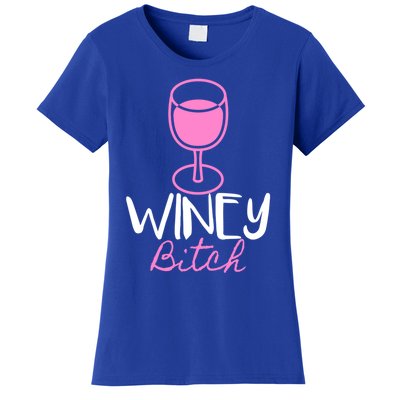 Funny Friend Gift Idea Winey Bitch For Wine Lover Funny Gift Women's T-Shirt