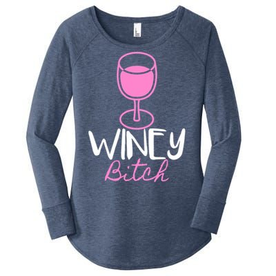 Funny Friend Gift Idea Winey Bitch For Wine Lover Funny Gift Women's Perfect Tri Tunic Long Sleeve Shirt