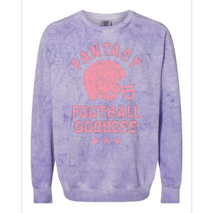 Fantasy Football Goddess Fantasy Football Draft Party Colorblast Crewneck Sweatshirt