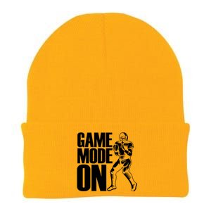 Funny Footballer Game Mode On American Football Player Cool Gift Knit Cap Winter Beanie