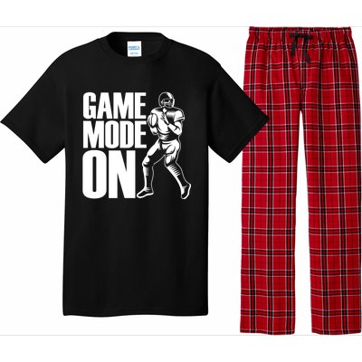 Funny Footballer Game Mode On American Football Player Cool Gift Pajama Set