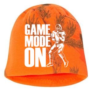 Funny Footballer Game Mode On American Football Player Cool Gift Kati - Camo Knit Beanie