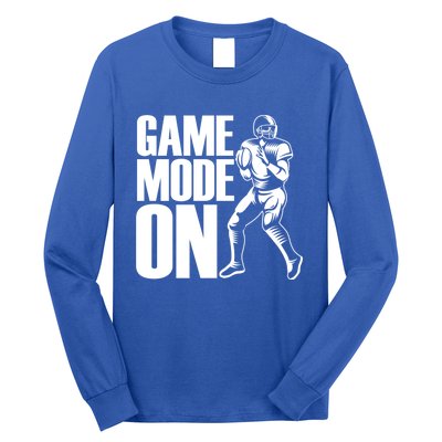 Funny Footballer Game Mode On American Football Player Cool Gift Long Sleeve Shirt