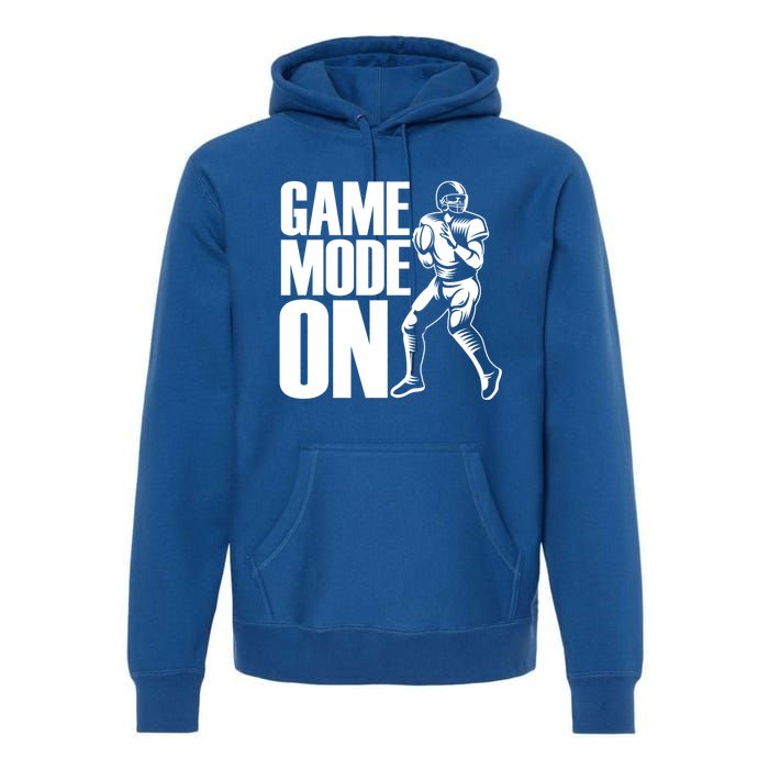 Funny Footballer Game Mode On American Football Player Cool Gift Premium Hoodie