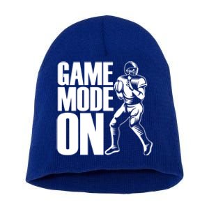 Funny Footballer Game Mode On American Football Player Cool Gift Short Acrylic Beanie