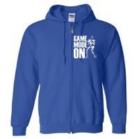 Funny Footballer Game Mode On American Football Player Cool Gift Full Zip Hoodie