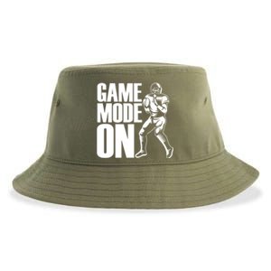 Funny Footballer Game Mode On American Football Player Cool Gift Sustainable Bucket Hat