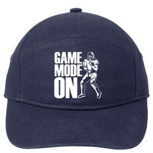 Funny Footballer Game Mode On American Football Player Cool Gift 7-Panel Snapback Hat